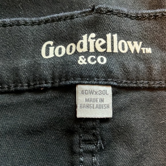 Goodfellow Mens Jeans Black Denim Pants Total Flex Straight Size 40Wx30L - Picture 5 of 7